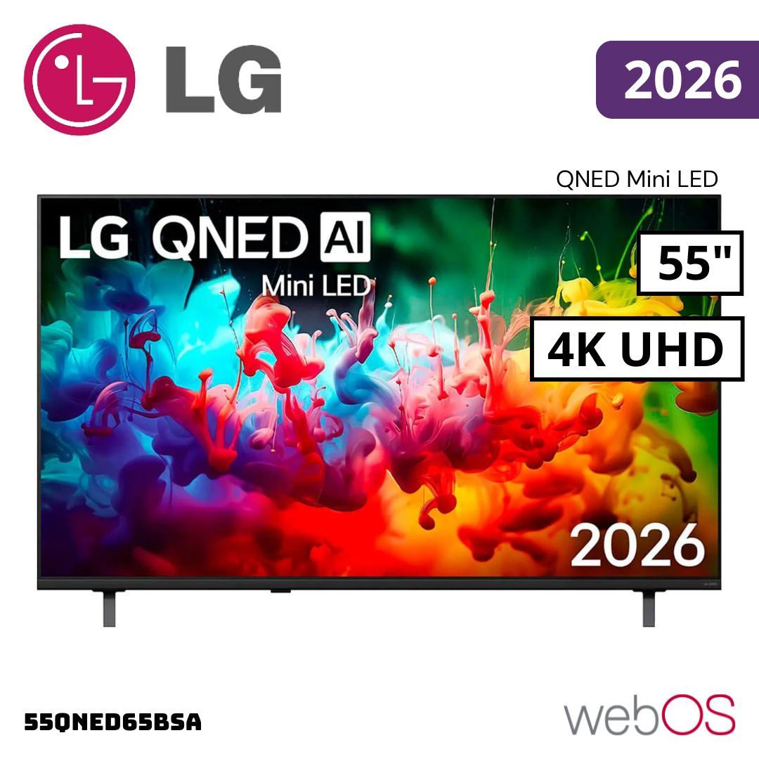 TELEVISOR LG 55 QNED MINILED SMART TV THINQ AI WEBOS HUB 4K UHD 2026 - 55QNED65BSA